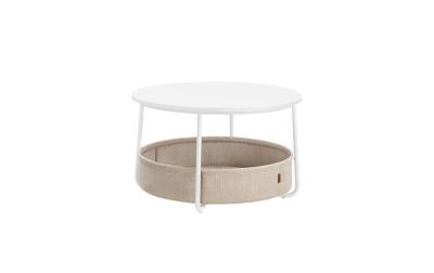 Vasagle Couchtisch mit Ablage&Korb, Weiss