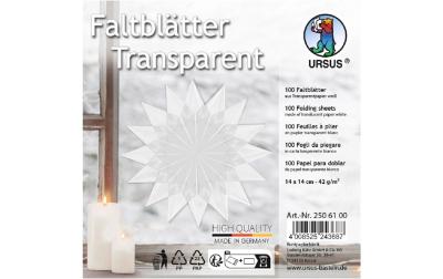 URSUS Faltblätter Origami Transparent