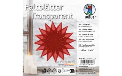 URSUS Faltblätter Origami Transparent