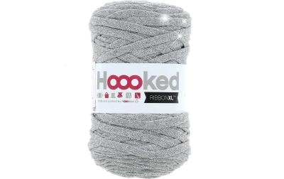 Hoooked RibbonXL, Lurex, Silver Glitter