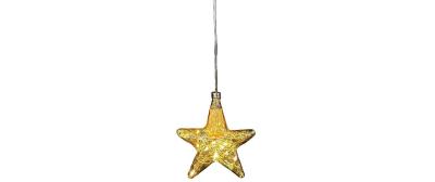 Dameco LED Glas Sternorganisch gold D12cm