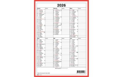 Simplex Wandkalender 2026 Namenstagen