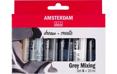 Amsterdam Acrylfarbe Set Grey Mixing