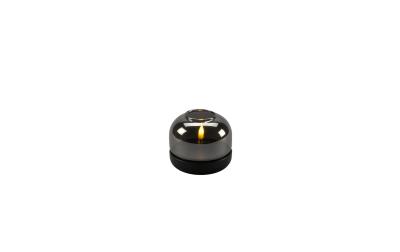 Konstsmide LED Kerze graues Glas schwarz