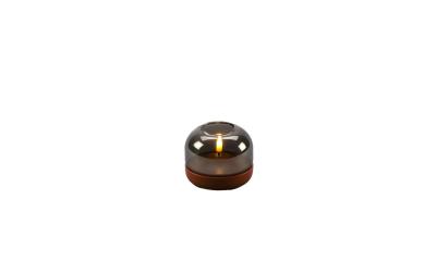Konstsmide LED Kerze graues Glas terracotta