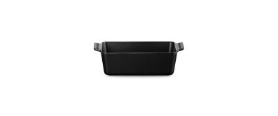 Le Creuset Backform rechteckig schwarz matt