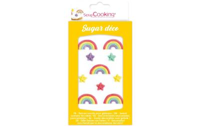 Zuckerdekor Regenbogen und Sternen