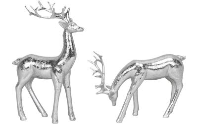 COCON Hirsch 2 Modelle silber, Set à 2 Stk.