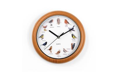 EASYmaxx Wanduhr mit Vogelstimmen