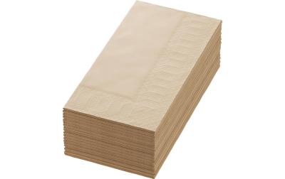 Duni Servietten 3-lagig 1/8 natur braun