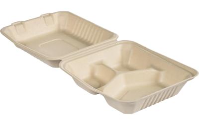 Biopak Box Hinged Bagasse braun