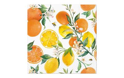 G. Wurm Serviette Zitrusfrüchte