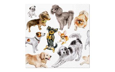 G. Wurm Serviette Hunde