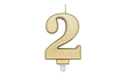 Amscan Kerzen Zahl 2 Sparkling Celebrations