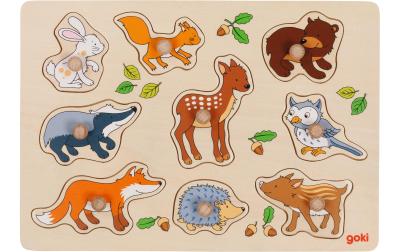 Goki Steckpuzzle Waldtiere