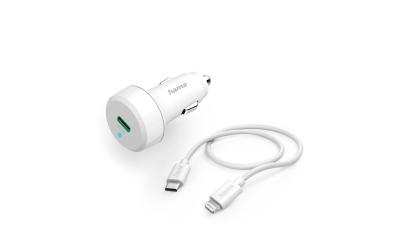 Hama Car Charger Lightning 20W White