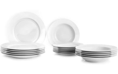 Ibili 18teiliges Set Teller Castilla weiss