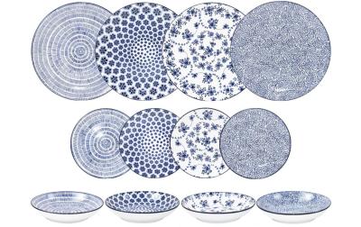 Ibili 12teiliges Set Teller Armonia blau