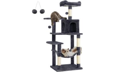 Feandrea Kratzbaum mit Hängematte d.grau