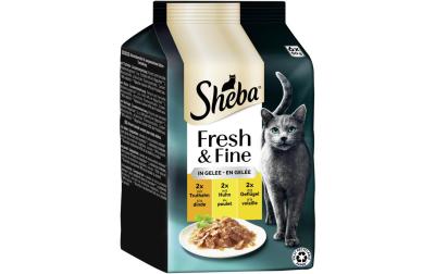 Sheba Fresh&Fine Gelee Truthahn,Huhn&Gefl.