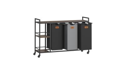 Vasagle Wäschekorb mit Ablage, 3x 50L