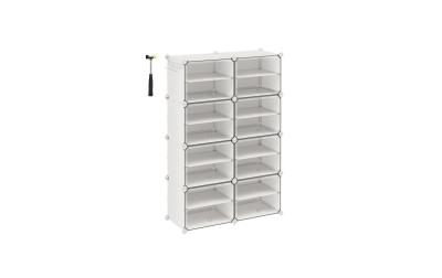 Songmics Schuhboxenfür 32 Schuhe, Weiss