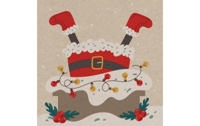 Paper + Design Servietten Chimney Santa