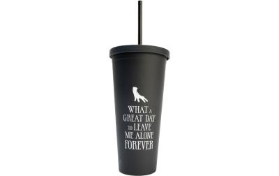 Wednesday - Becher mit Strohhalm