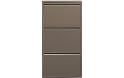 Kare Schuhschrank Caruso 3er, Taupe
