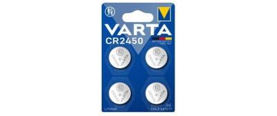 VARTA Knopfzelle CR2450, 3V, 4 Stk.