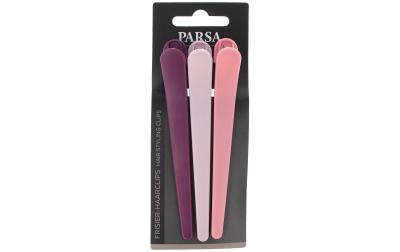 PARSA Frisier-Haarclips, lila-pink-rosa