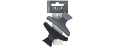PARSA Haarabteilklammern, schwarz, grau