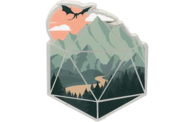 Anstecker A d20 Scene