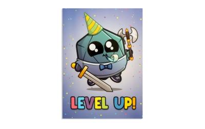 Geburtstagskarte Leveled Up