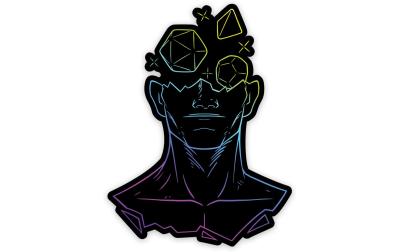 Sticker Holographic Head in the Game