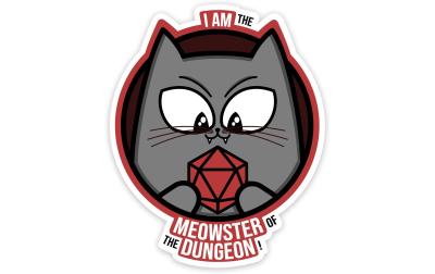 Meowster of the Dungeon Sticker