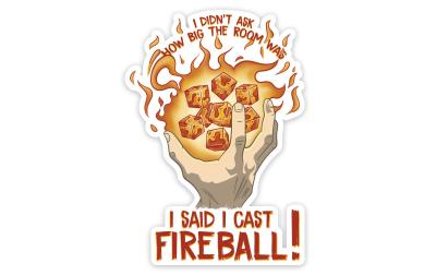 I Cast Fireball Sticker