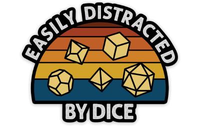 Easily Distracted Sticker