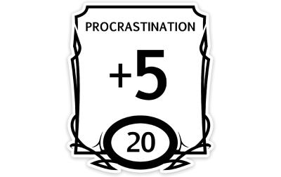 Stat Block Procrastination Sticker