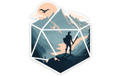 The d20 Champion Sticker