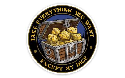 Except My Dice Sticker