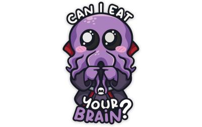 Eat Your Brain Sticker