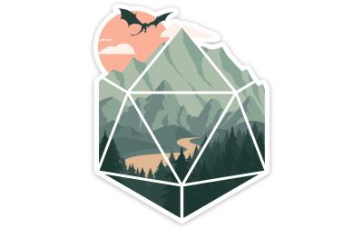 A D20 Scene Sticker
