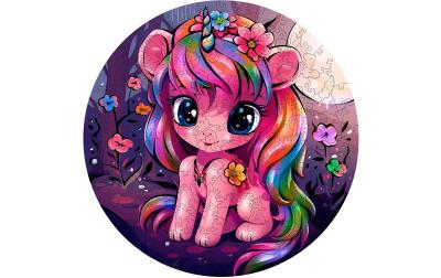 Holzpuzzle Einhorn