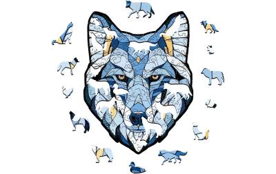 Holzpuzzle Wolf