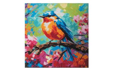 Crystal Art Kit Spring Robin 30x30cm
