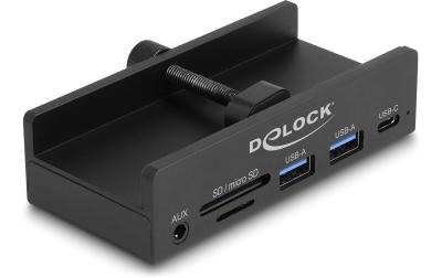 Delock Externer USB Hub, 3 Port, CardReader