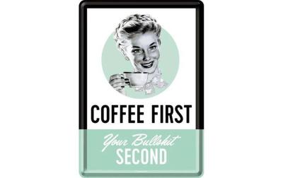 Nostalgic Art Postkarte Coffee First