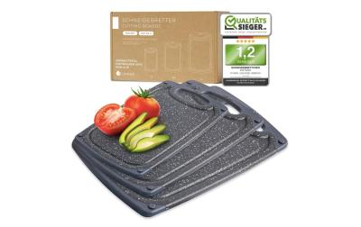 Exitoso Schneidebrett 3-tlg. Marmor schwarz