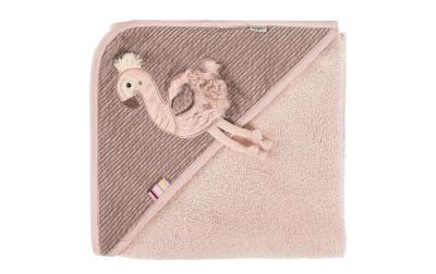 Fehn Kapuzenbadetuch Flamingo